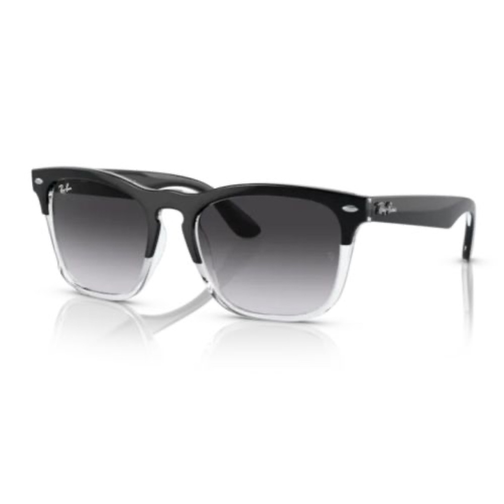 (not for saleRay-Ban RB4487 Steve Black On Transparent Grey Gradient Blue Lenses